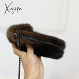 Xajzpa - Fashion New Mini Mink Hair Coin Purse Crossbody Small Bag Mobile Phone All-Matching