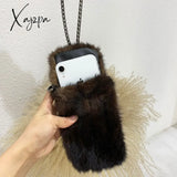 Xajzpa - Fashion New Mini Mink Hair Coin Purse Crossbody Small Bag Mobile Phone All-Matching