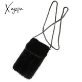 Xajzpa - Fashion New Mini Mink Hair Coin Purse Crossbody Small Bag Mobile Phone All-Matching