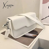 Xajzpa - Fashion New Small Style Facudgel Bags Korean Version Simple Underarm Single Shoulder White