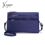 Xajzpa - Fashion Nylon Shoulder Bag Woman Solid Waterproof Zipper Messenger Black Multi-Pocket