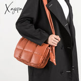 Xajzpa - Fashion Padded Pillow Shoulder Bag For Women Designer Quilted Crossbody Bags Knotted Pu