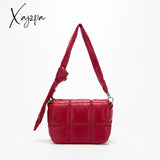 Xajzpa - Fashion Padded Pillow Shoulder Bag For Women Designer Quilted Crossbody Bags Knotted Pu