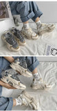 Xajzpa - Fashion Patchwork Woman Vulcanize Shoes Autumn Platform Sneakers Breathable Mesh Ladies