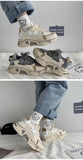 Xajzpa - Fashion Patchwork Woman Vulcanize Shoes Autumn Platform Sneakers Breathable Mesh Ladies