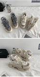 Xajzpa - Fashion Patchwork Woman Vulcanize Shoes Autumn Platform Sneakers Breathable Mesh Ladies