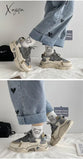 Xajzpa - Fashion Patchwork Woman Vulcanize Shoes Autumn Platform Sneakers Breathable Mesh Ladies