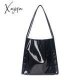 Xajzpa - Fashion Patent Leather Women Shoulder Bags Vintage Female Casual Tote Handbags Large