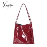 Xajzpa - Fashion Patent Leather Women Shoulder Bags Vintage Female Casual Tote Handbags Large