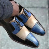 Xajzpa - Fashion Personality Derby Shoes Men Business Casual Wedding Daily Wild Square Head Pu