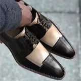 Xajzpa - Fashion Personality Derby Shoes Men Business Casual Wedding Daily Wild Square Head Pu