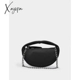 Xajzpa - Fashion Pleated Soft Pu Leather Single Shoulder Bag Women Thick Chain Dumpling Shape