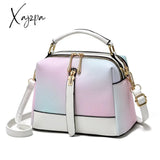 Xajzpa Fashion Pu Leather Scalloped Shoulder Bags For Women Casual Ice Cream Color Simple Female