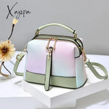 Xajzpa Fashion Pu Leather Scalloped Shoulder Bags For Women Casual Ice Cream Color Simple Female