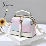 Xajzpa Fashion Pu Leather Scalloped Shoulder Bags For Women Casual Ice Cream Color Simple Female