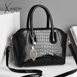 Xajzpa - Fashion Quality Snake Print Women’s Bag New European And American Retro Shell Handbag