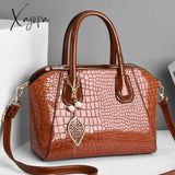 Xajzpa - Fashion Quality Snake Print Women’s Bag New European And American Retro Shell Handbag