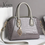 Xajzpa - Fashion Quality Snake Print Women’s Bag New European And American Retro Shell Handbag