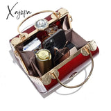 Xajzpa - Fashion Retro Barrel-Shaped Women Shoulder Bag Pu Leather Sequin Female Handbag Plaid