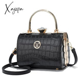 Xajzpa - Fashion Retro Barrel-Shaped Women Shoulder Bag Pu Leather Sequin Female Handbag Plaid