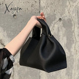 Xajzpa - Fashion Ruched Hobos Women Handbag Designer Bag Luxury Soft Pu Leather Shoulder Crossbody