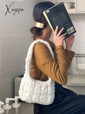 Xajzpa - Fashion Ruched Quilted Women Shoulder Bags Hobos Padded Lady Handbags Luxury Pu Leather