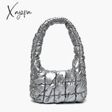 Xajzpa - Fashion Ruched Quilted Women Shoulder Bags Hobos Padded Lady Handbags Luxury Pu Leather