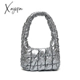 Xajzpa - Fashion Ruched Quilted Women Shoulder Bags Hobos Padded Lady Handbags Luxury Pu Leather