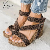 Xajzpa Fashion Sandals 2023 Summer Concise Beach Wedges Hook Loop Women Leisure Comfortable Open