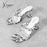 Xajzpa - Fashion Sandals Women Summer New Comfortable Latex Tape Hollow High-Heel Crystal Thick