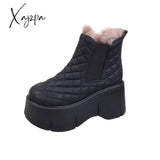 Xajzpa - Fashion Shoes Women’s Winter Thick Soled Snow Boots Plush Casual Sports Warm And Cold