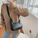 Xajzpa - Fashion Shoulder Bags For Women Casual Crossbody Pu Leather Solid Color Simple Handbags