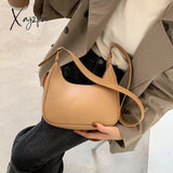 Xajzpa - Fashion Shoulder Bags For Women Casual Crossbody Pu Leather Solid Color Simple Handbags