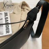 Xajzpa - Fashion Shoulder Bags For Women Casual Crossbody Pu Leather Solid Color Simple Handbags