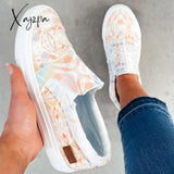 Xajzpa - Fashion Slip-On Canvas Sneakers White / 5