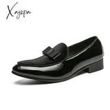 Xajzpa - Fashion Solid Color Loafers Men Shoes Business Casual Party Daily Classic Slip-On Mask Pu