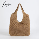 Xajzpa - Fashion Straw Women Shoulder Bags Paper Woven Female Handbags Large Capacity Summer Beach