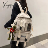 Xajzpa - Fashion Waterproof Nylon Women Backpack For Girls Travel High Capacity Student Bookbag Men