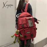 Xajzpa - Fashion Waterproof Nylon Women Backpack For Girls Travel High Capacity Student Bookbag Men