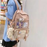 Xajzpa - Fashion Waterproof Women Backpack Teenager Girl Kawaii Bookbag Laptop Rucksack Cute