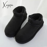 Xajzpa - Fashion Winter Ankle Rubber Boots For Women Australian Genuine Cowhide Leather Classic