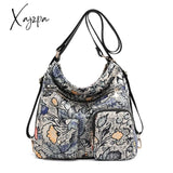 Xajzpa - Fashion Woman Nylon Laptop Backpack Multifunctional Floral Zipper Soft Travel Bag Mochila Feminina School Bags For Teenage Girls