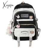 Xajzpa - Fashion Women Backpack Multilayer Large Capacity School Bag For Girls Cute Pendant