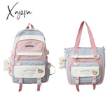 Xajzpa - Fashion Women Backpack Multilayer Large Capacity School Bag For Girls Cute Pendant