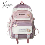 Xajzpa - Fashion Women Backpack Multilayer Large Capacity School Bag For Girls Cute Pendant