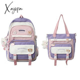 Xajzpa - Fashion Women Backpack Multilayer Large Capacity School Bag For Girls Cute Pendant