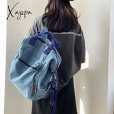 Xajzpa - Fashion Women Backpack New Denim Travel Bag Quality School Bolsa Feminina Student Book