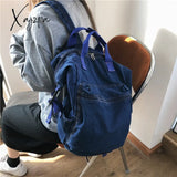 Xajzpa - Fashion Women Backpack New Denim Travel Bag Quality School Bolsa Feminina Student Book