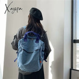 Xajzpa - Fashion Women Backpack New Denim Travel Bag Quality School Bolsa Feminina Student Book