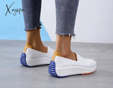 Xajzpa Fashion Women Flats Slip On Mesh Shoes Woman Light Sneakers Spring Autumn Loafers Femme